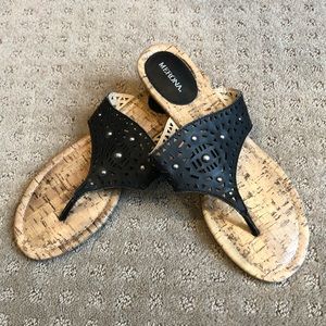 Merona Black Sandals, Size 11